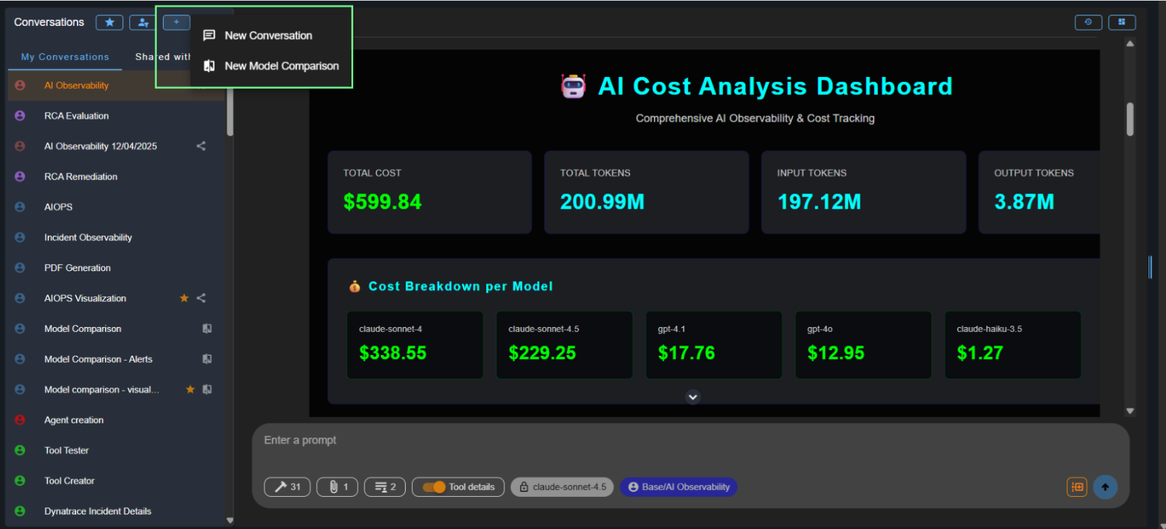 New Conversation Dialog