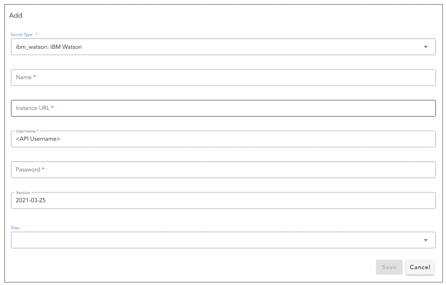 Screenshot: Configuring the Extension on cfxCloud