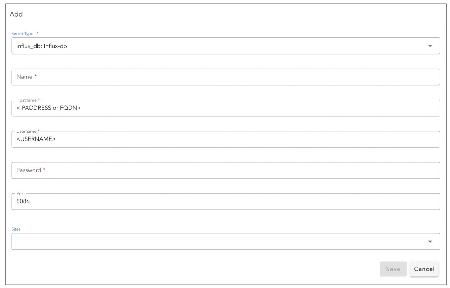 Screenshot: Configuring the Extension on cfxCloud