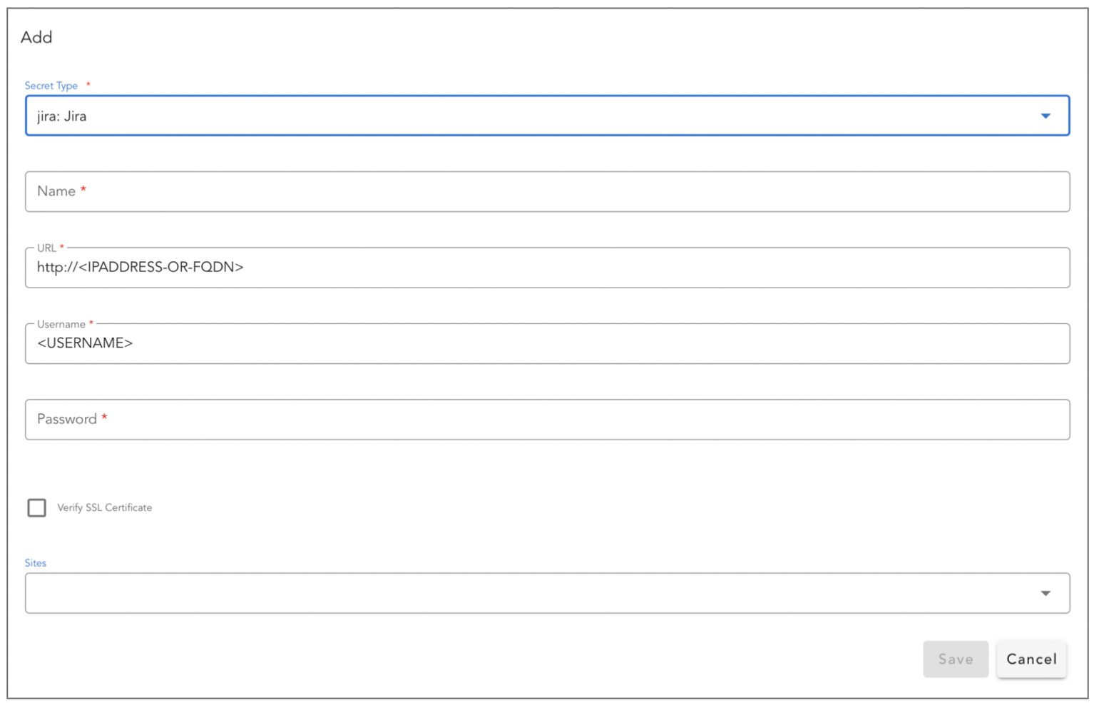 Screenshot: Configuring the Extension on cfxCloud