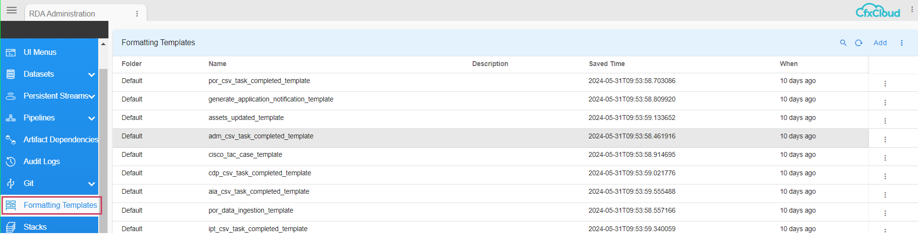 Formatting Templates