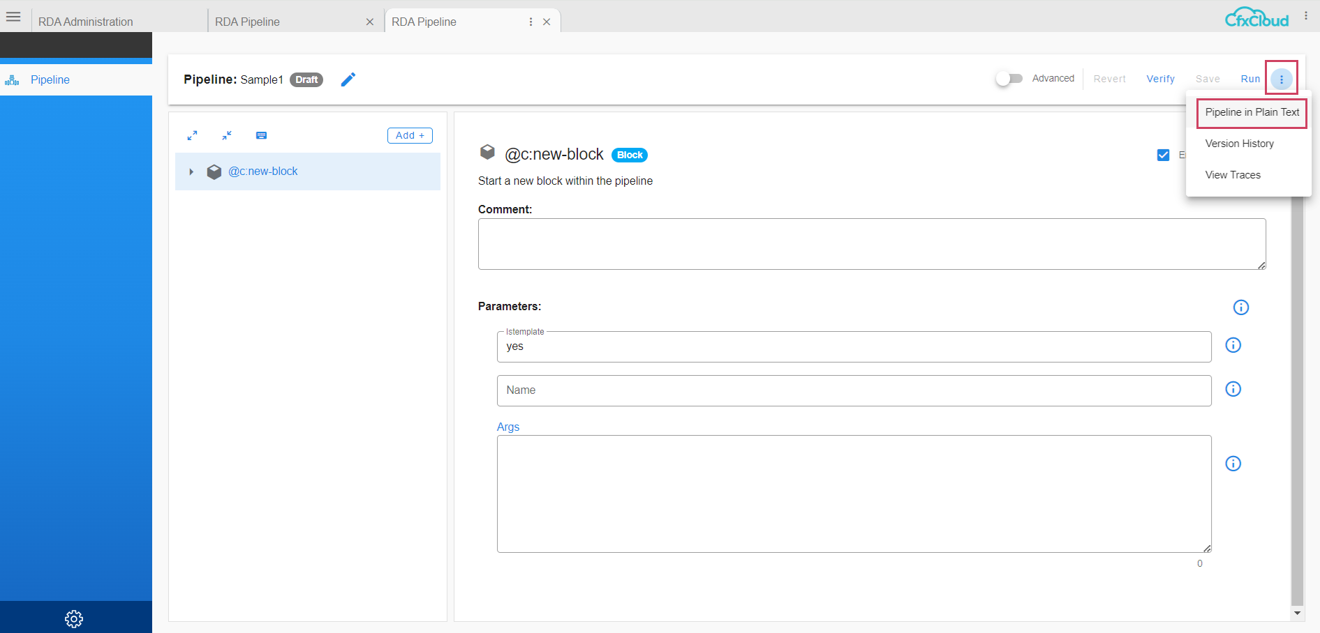 Portal Pipeline Plain Text