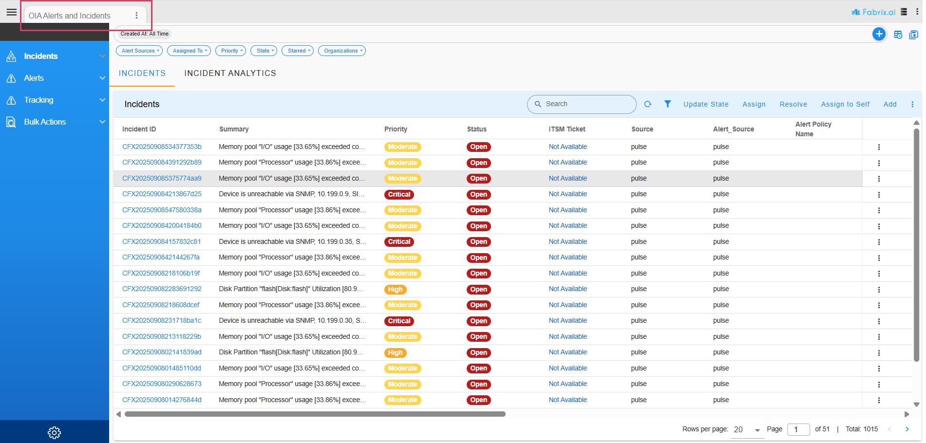 Oia Dashboard Homepage