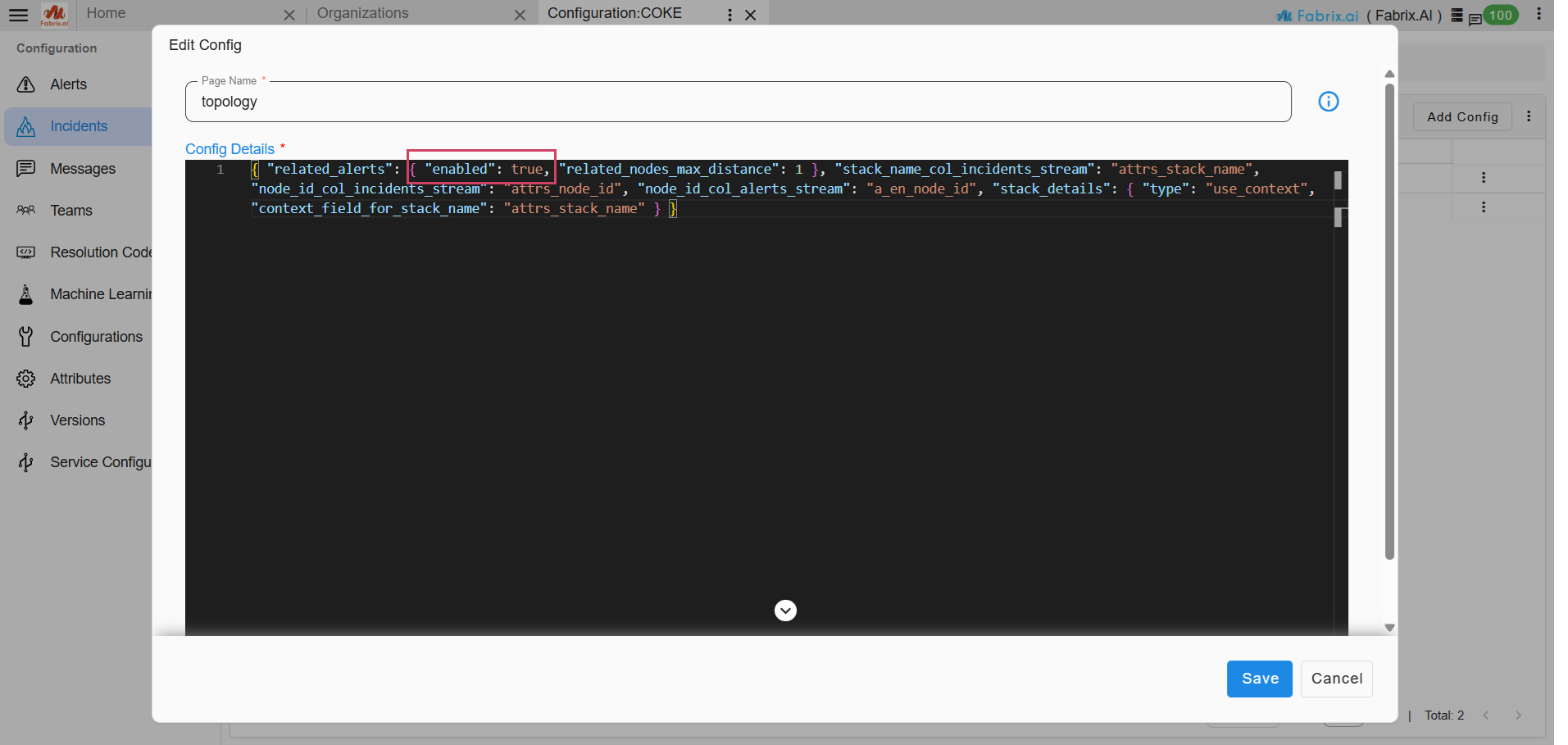 Topology Configuration