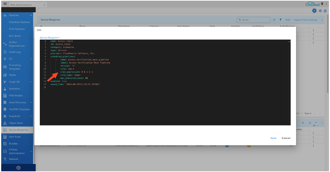 Change Cron Expression