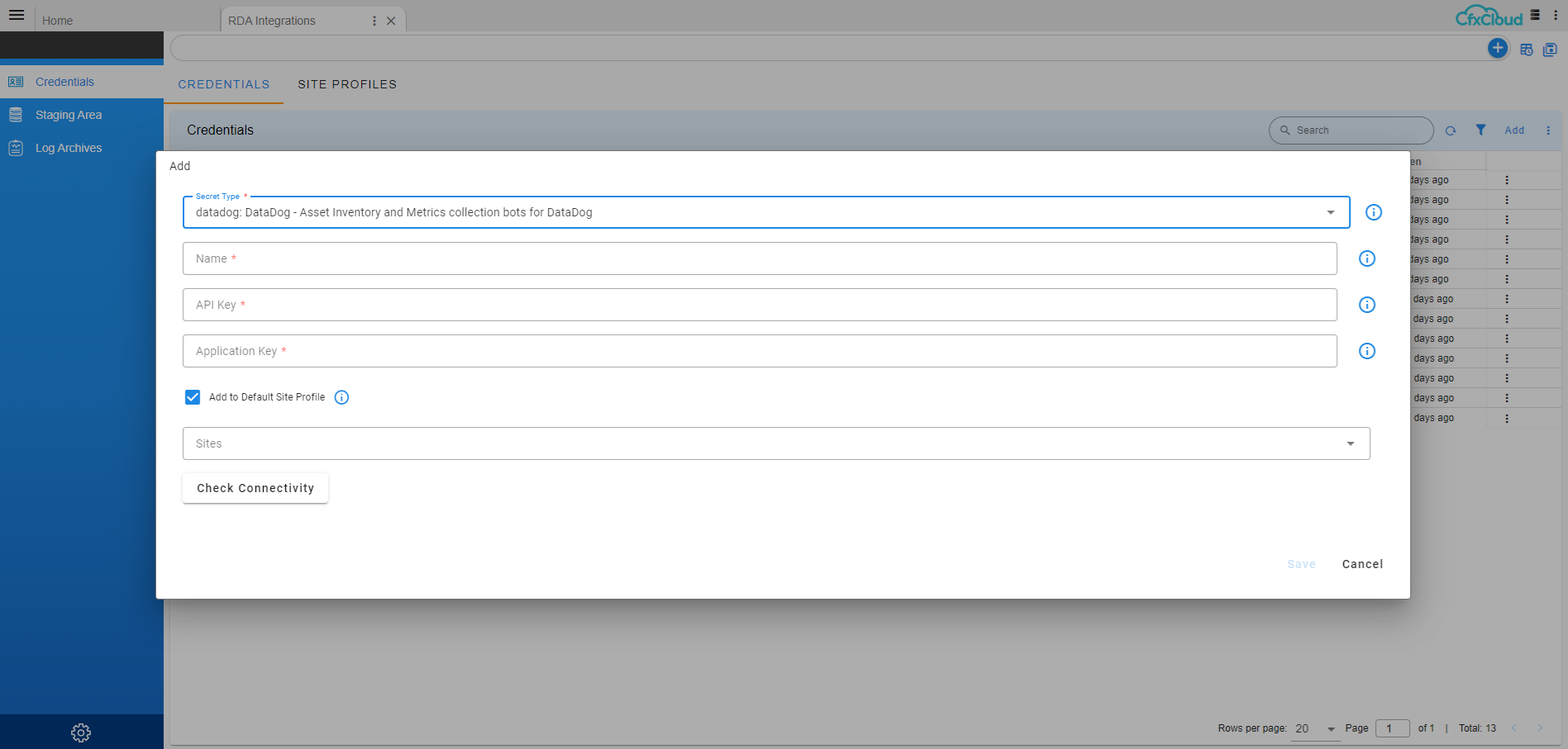 Add Diagnostic Tools