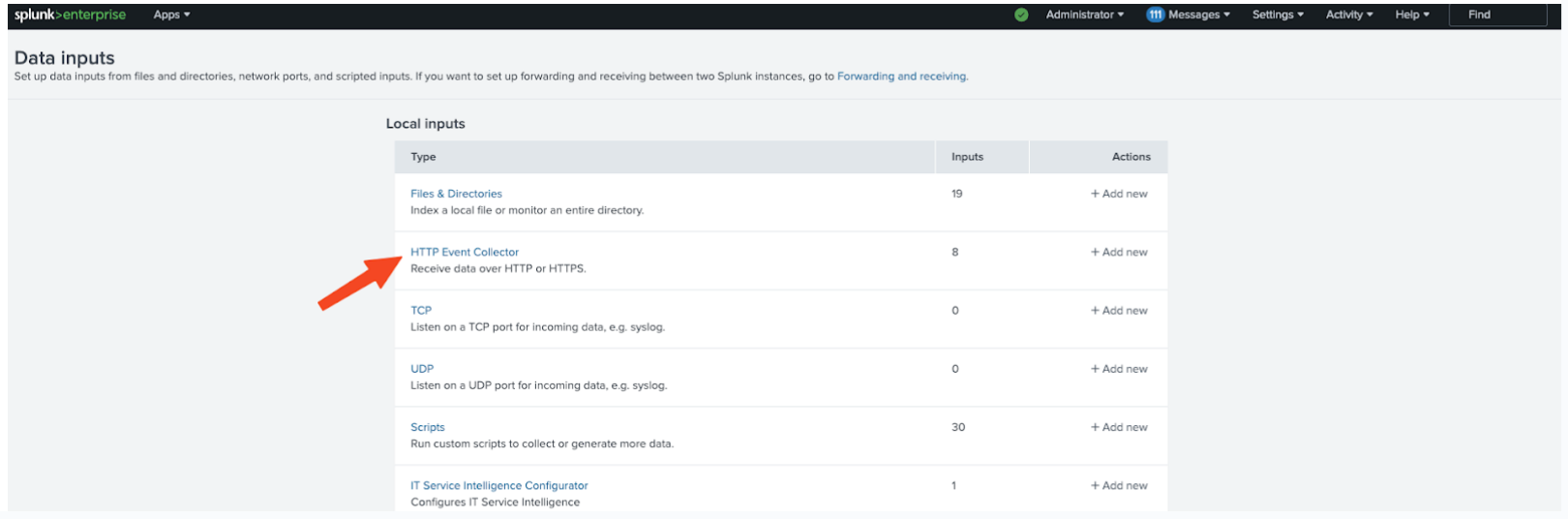 HTTP Event Collector