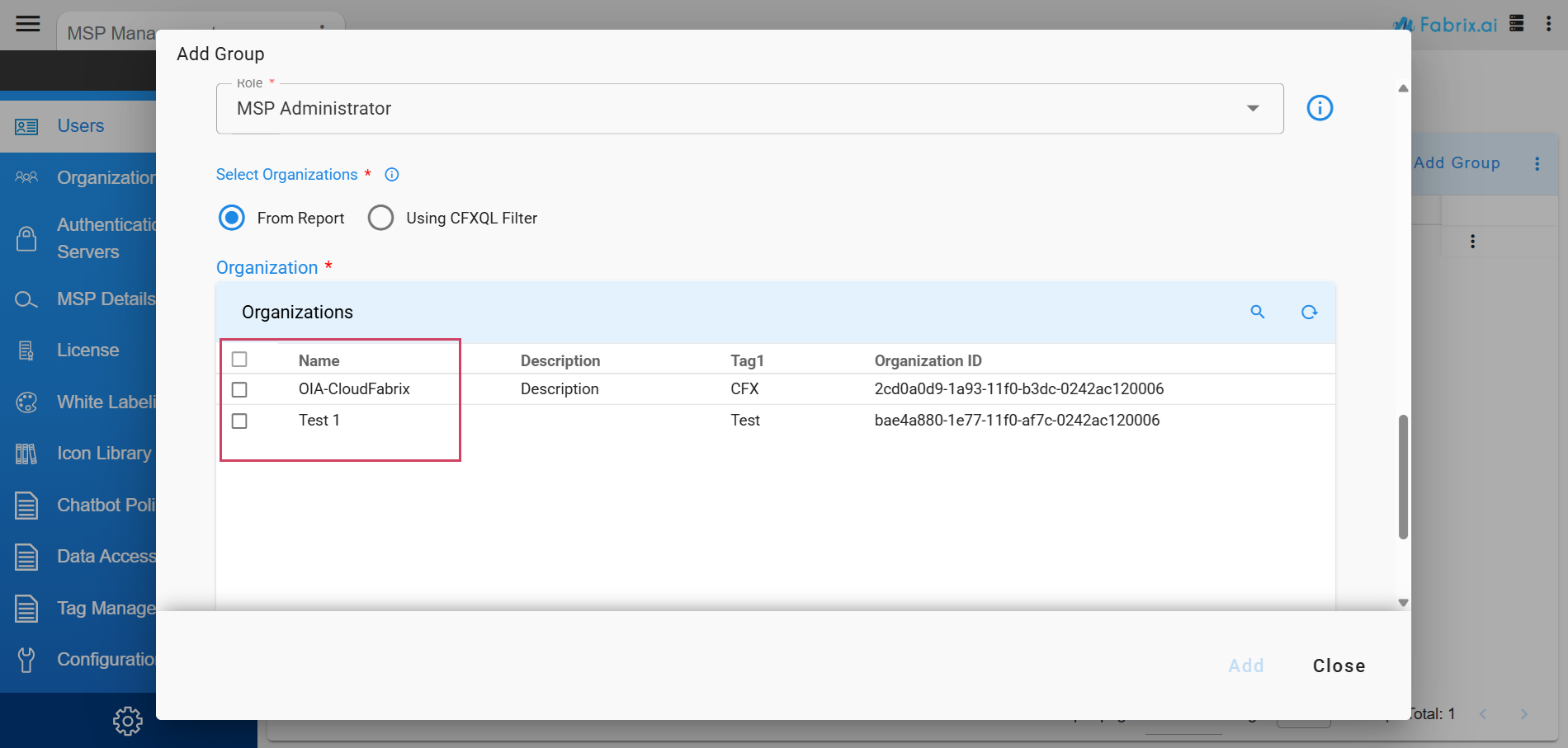 Add User To Organization